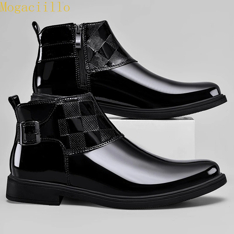 Men'S Shoes Hey Dude - Botas de Tobillo de Cuero Charol