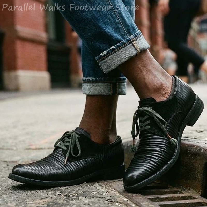 Zapatos Derby de cuero plisado - Men'S Shoes Smart reseña y precio