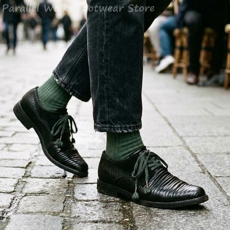 Zapatos Derby de cuero plisado - Men'S Shoes Smart reseña y precio