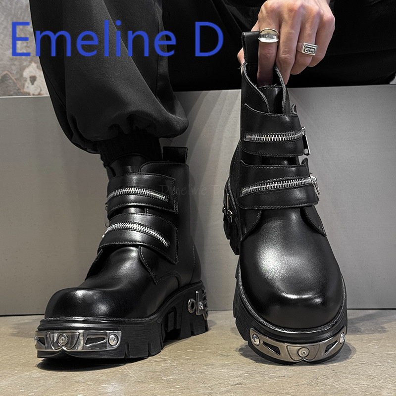 Zapatos altos Punk oscuro, bot - Men'S Shoes With Height Increase reseña y precio